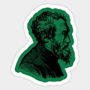 Michelangelo in black and white Sticker